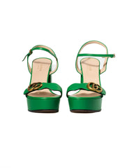 Gucci Marmont Sandali Platform Verdi